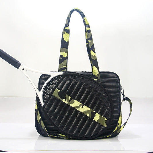 Fashion Striped Hand-carrying Crossbody Shoulder Tennis Pack