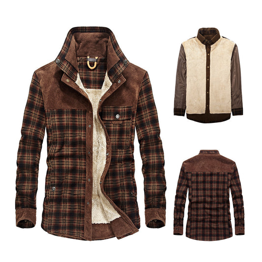 Fleece Padded Coat Lambswool Shirt