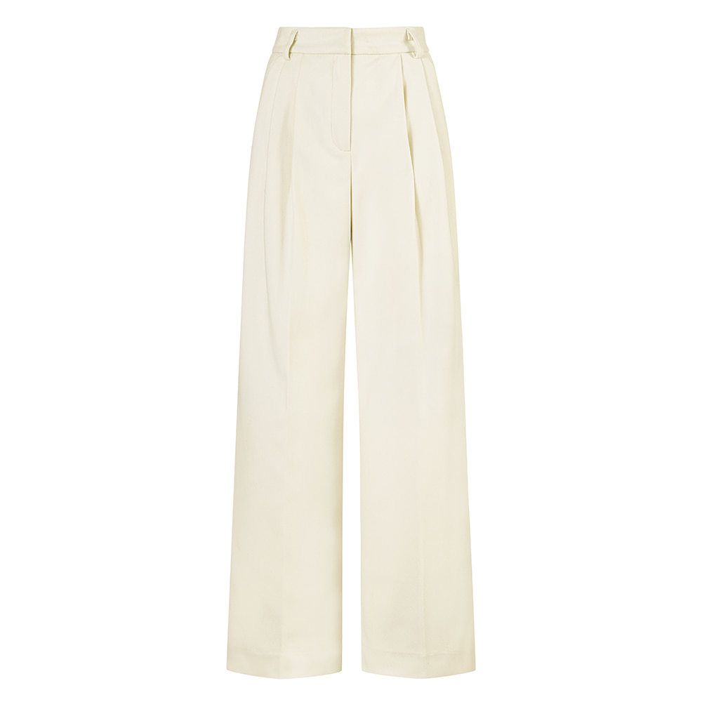 New High-waisted, Straight-leg Black Wide-leg Suit Pants