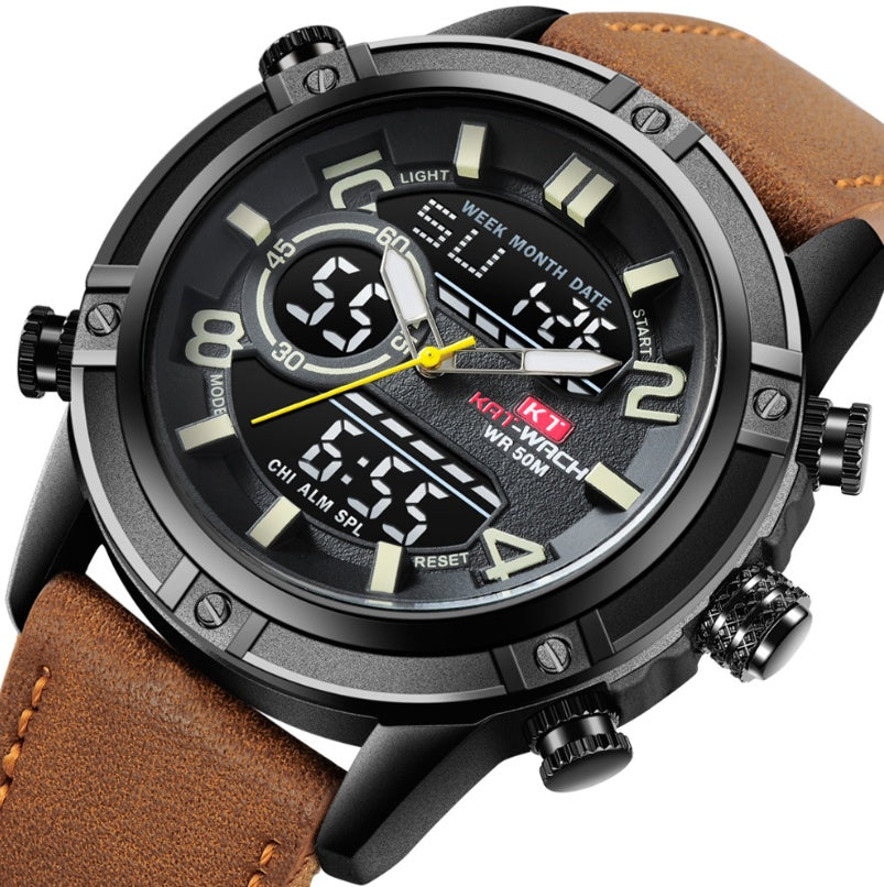 Engraved KAT-WACH cross-border new men's high-end sports watch waterproof luminous quartz watch men