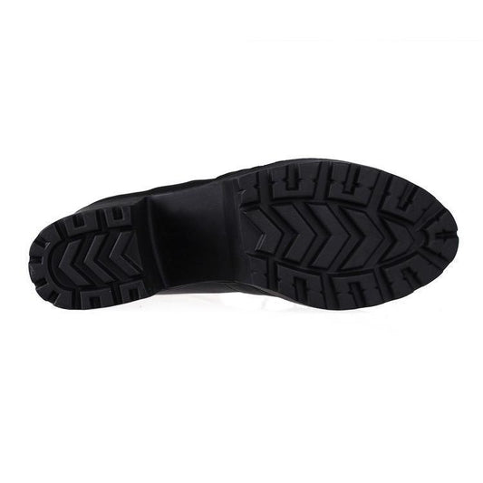 New Round Head Short Tube Boots For Women With Thick Middle Heel