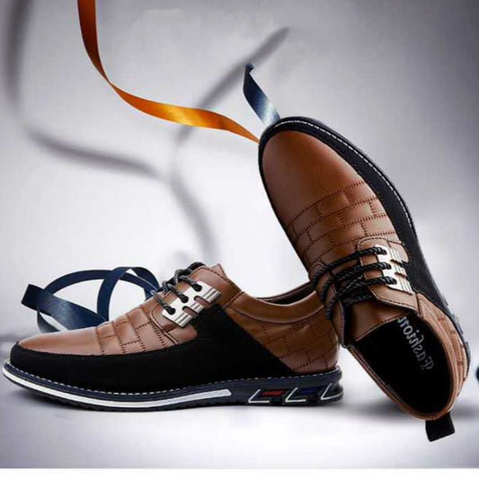 Large Size Men's Casual Leather Shoes British Style Men's Shoes Trend