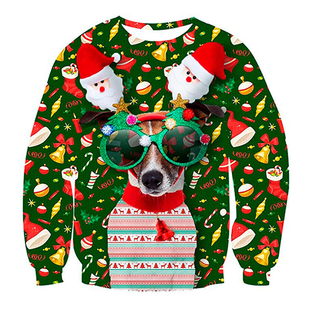 Printed Fashion Loose Men's Round Neck Long Sleeve T-Shirt