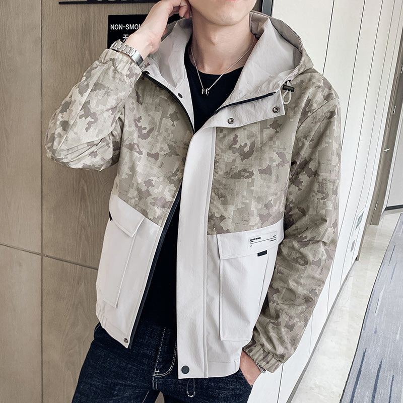 Windbreaker jacket men's spring and autumn jacket overalls