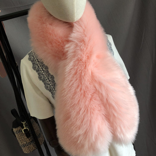 Warm And Thick Imitating Fox Fur Straw And Fur Scarf