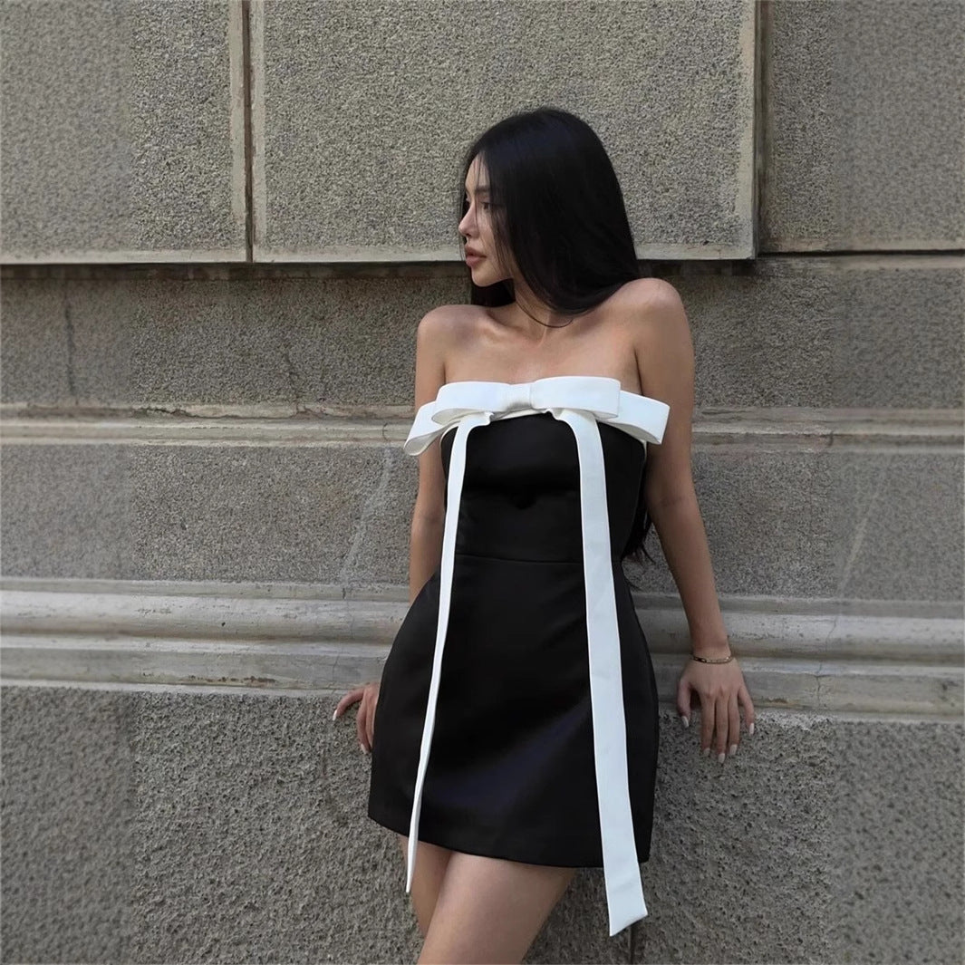 Fashionable Solid-color Slim-fit Sexy Evening Dress