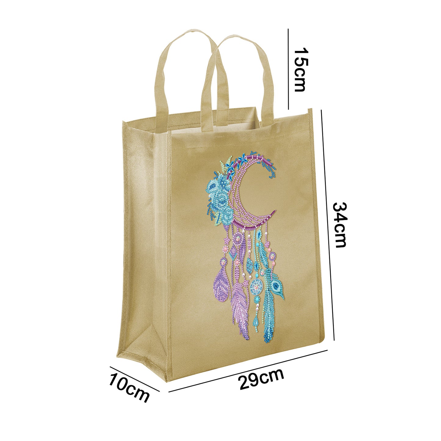 Diy Point Drill 5D Animal Flower Oxford Tote Bag