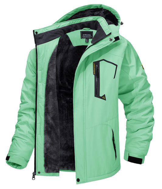 Outdoor Waterproof Winter Jacket Detachable Hat