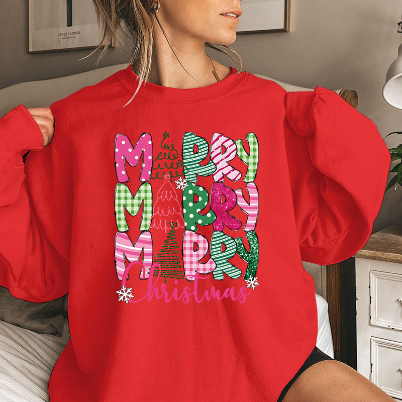 Glædelig jul e-tegneserie sweatshirt festlige søde gaver