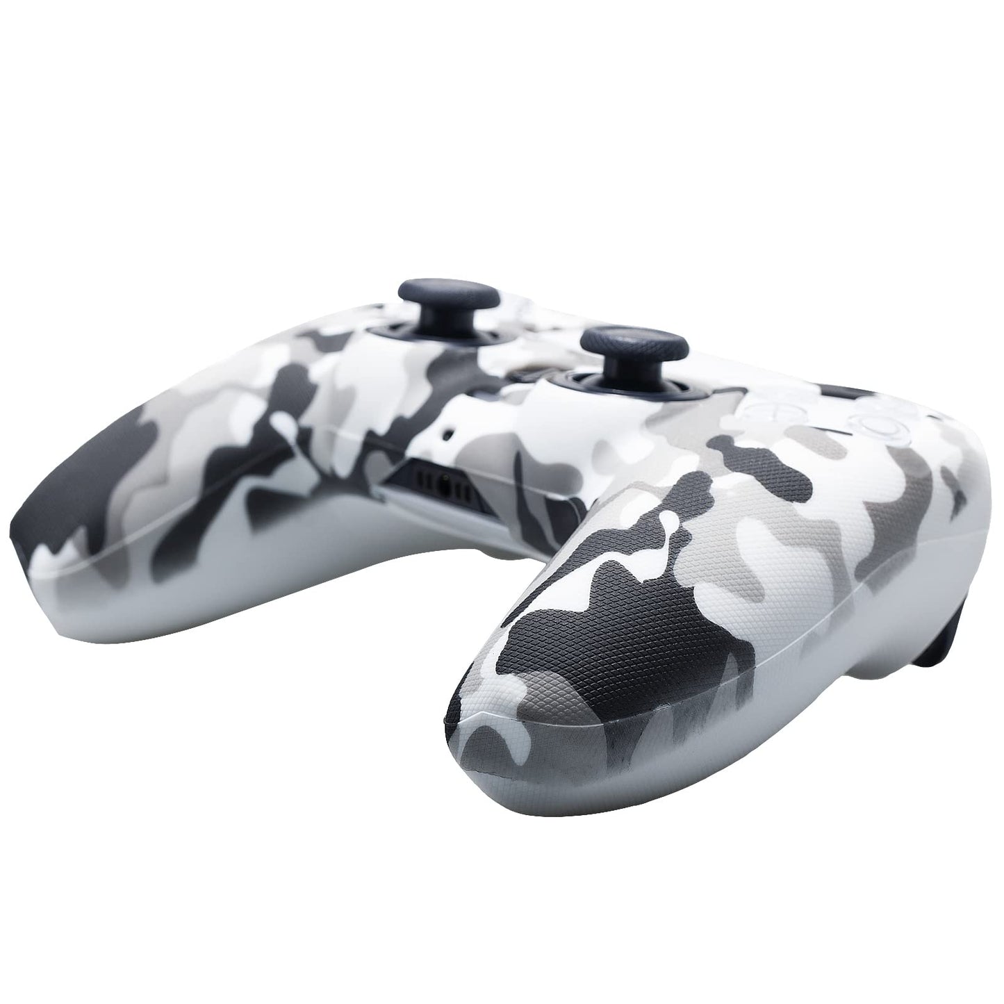 YoRHa Dubbade tryck silikongummi anpassa hudskydd för PS5 Dualsense Controller x 1 (kamouflage vit) med Pro tumgrepp x 10