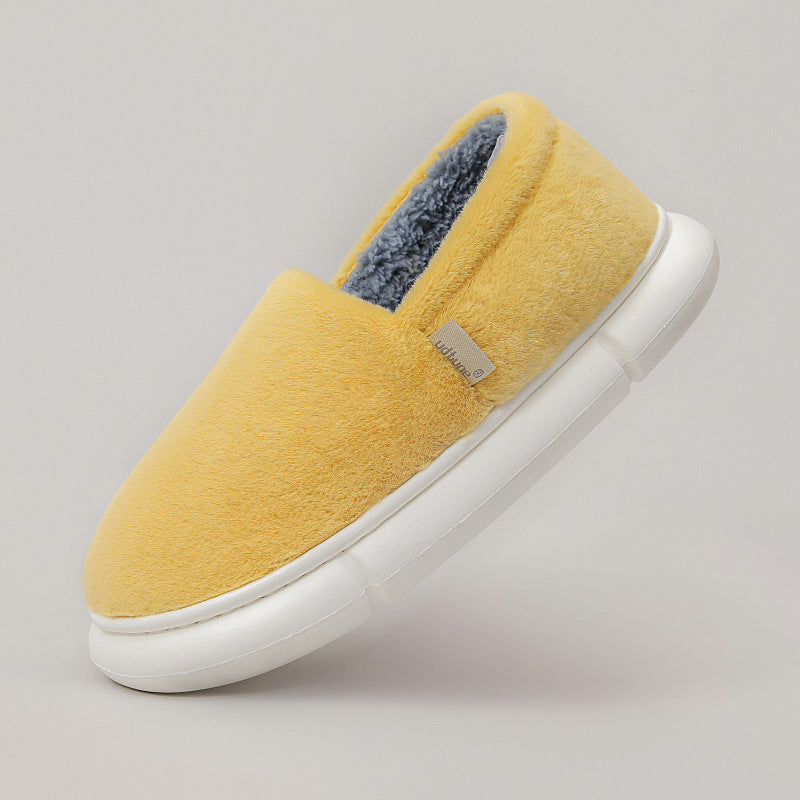 Home Plus Velvet Padded Bag With Cotton Slippers