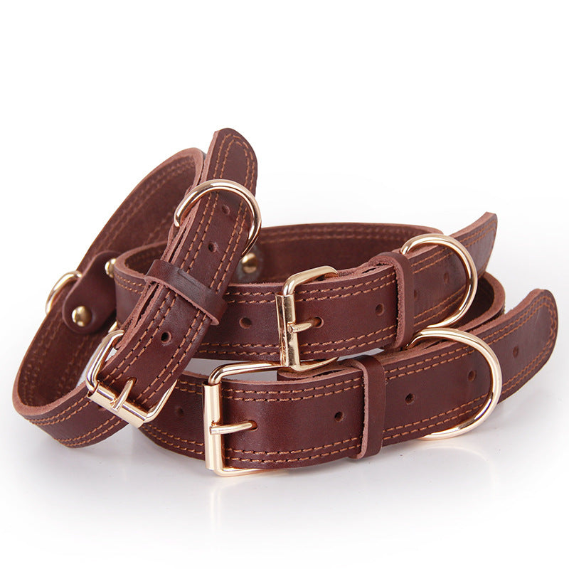 Retro Copper Hook Head Golden Retriever German Shepherd Medium Large Dog Special Collar