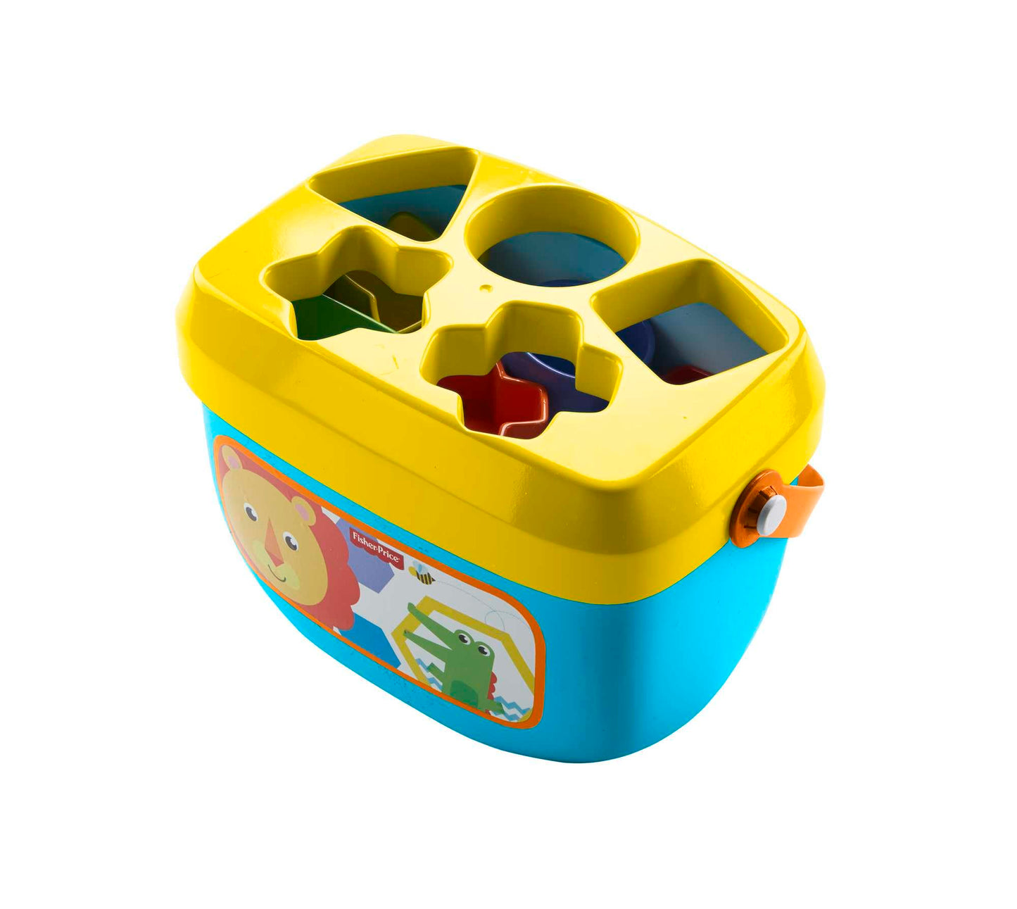 Fisher-Price Baby's First Building Blocks, babyleksak från 6 månader, 9 månader, plug-in-spel från 1 år, motorikleksak från 6 månader, sorteringsspel för baby med sorteringslåda, FFC84