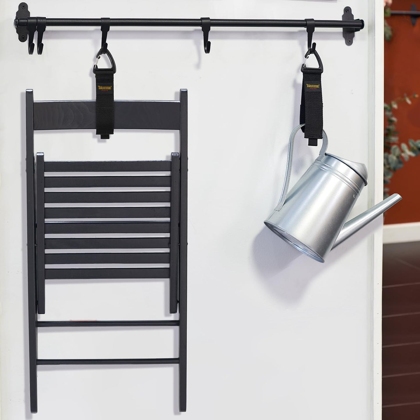 Kabelhängare och Kabelorganiserare(6pack),Trilancer Kardborre Rem, Sladdupphängning med Karbinhake att Hänga Väggar för Kablar, Sladdar,Rep,Slangar,Organisation för Hem,Garage eller Verkstad(2S,2M,2L)