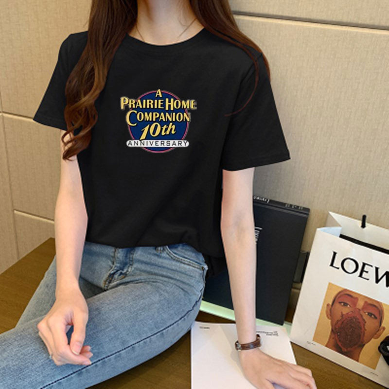 Watermelon Home Summer Short Sleeve T-shirt For Women