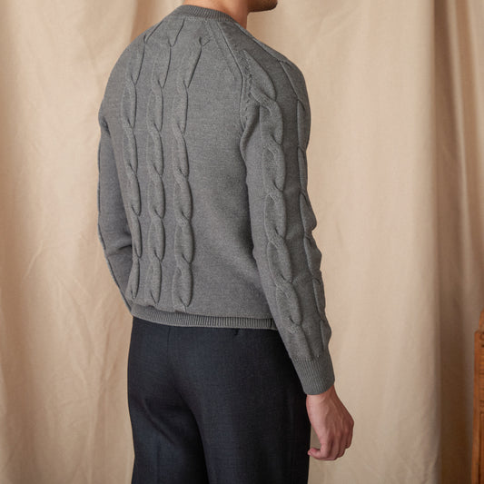 Round-neck Long-sleeved Pullover Jacquard Slim-fit Stretch Sweater