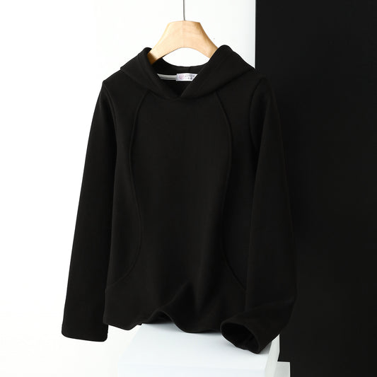 Windbreaker Women's Hoodie Solid Plush And Thicken