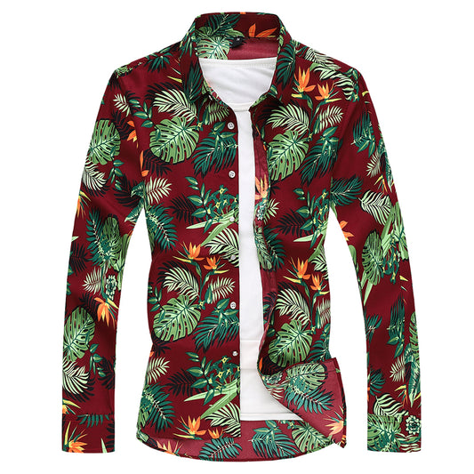 Summer New Men Shirt Large Size Printing