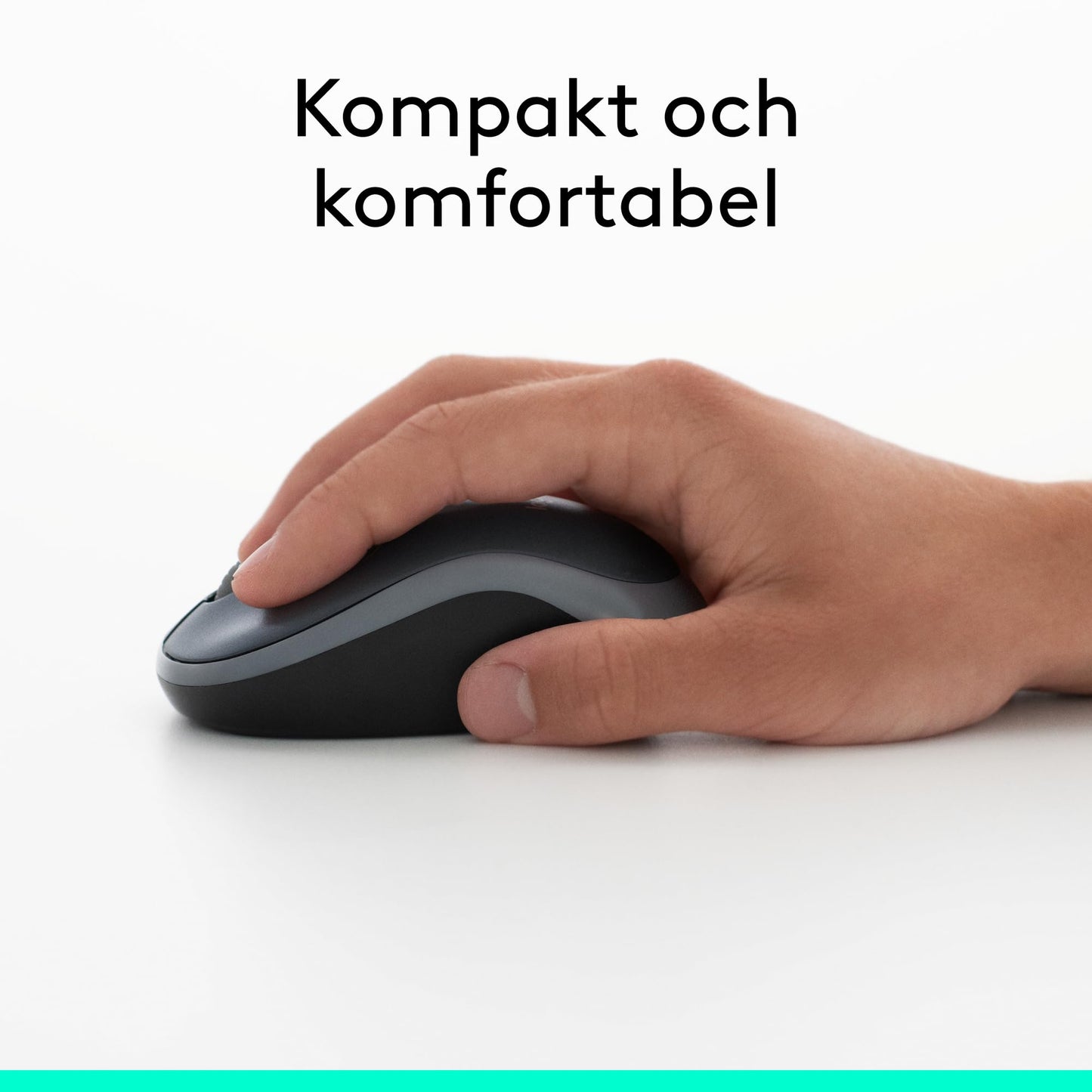Logitech 910-002235 M185 trådlös mus USB för PC Windows, Mac och Linux, Grå,Svart