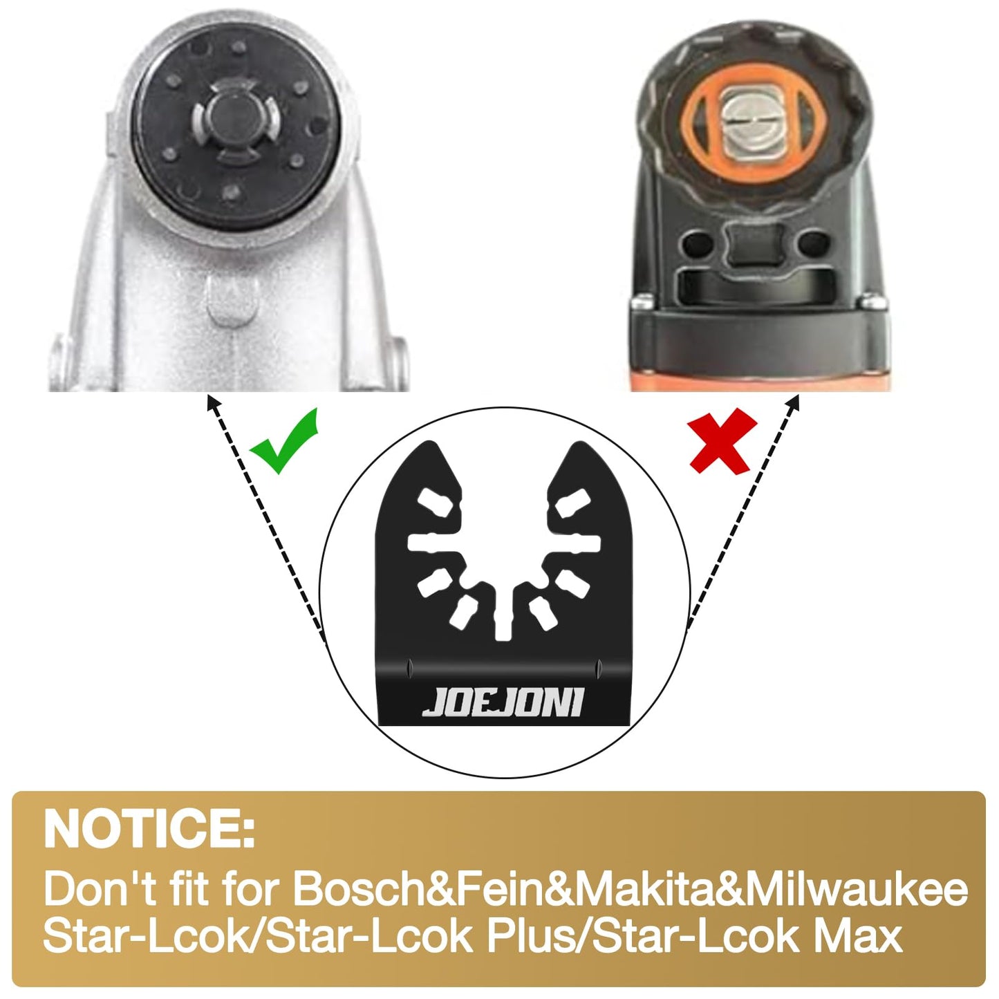 JOEJONI 27 delar multiverktyg sågblad i set, universellt tillbehör för multiverktyg, oscillerande tillbehörsset, för Fine Multimaster, Ryobi, Milwaukee, Bosch, Dremel, Dewalt, Rockwell, Makita och