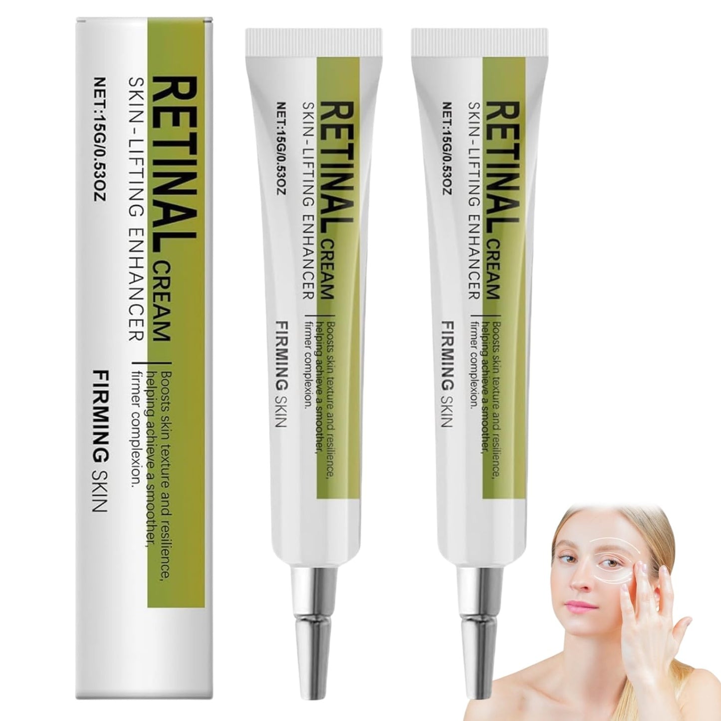 Retinal skytte tightening booster, 2 st Retinol-serum, anti-rynk, Retinols skjuter tightening serum, serum Retinols, ansiktsserum, anti-öronkräm och väskor, fuktgivande serum för ansiktet, 30 g
