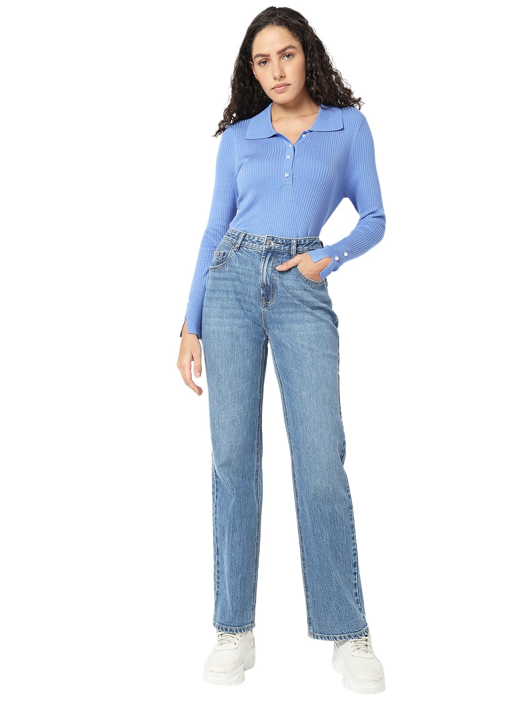 VERO MODA dam Raka jeans Vmtessa Hr raka jeans Li3114 Ga Noos