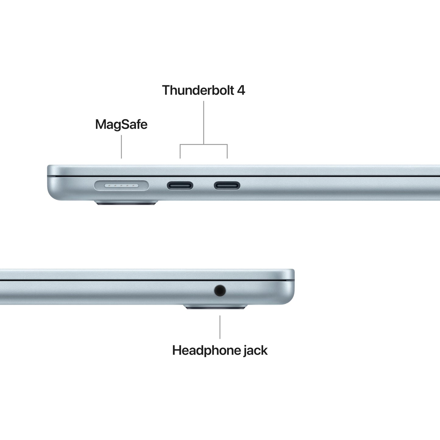 Apple 2025 MacBook Air 13 tum med M4-chip : 13,6-tums Liquid Retina-skärm, 16 GB enhetligt minne, 512 GB SSD-lagring, 12MP Center Stage-kamera, Touch ID, Byggd för Apple Intelligence; himmelsblå