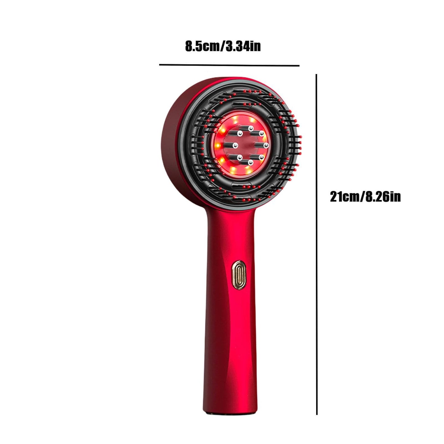 Massageborste För Hårbotten | Elektrisk Massageapparat Med Timing | Rödljusterapi Hårmassageapparat | 2-i-1 Hårbottenmassager Och Applikator För Hårolja | För Huvudavslappning, Hårvård Och Hårväxt