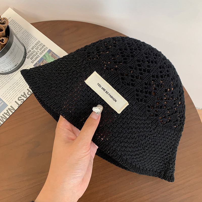 Hollow Out Bucket Hat Women's Summer Thin Breathable Korean Style