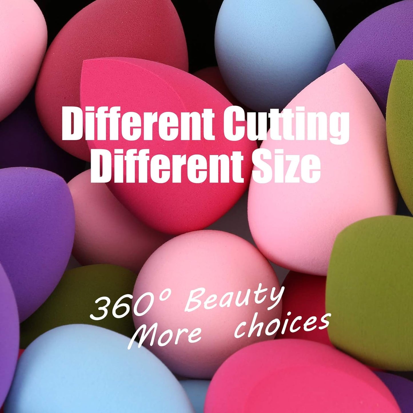 Makeup Sponge Blender Beauty Sponge Set 12Pcs and Beauty Foundation Sponge Blender Holder 1Pcs,Blending Sponges Cosmetic Puff Flawless for Cream, Liquid Foundation & Powder,Gift for Women