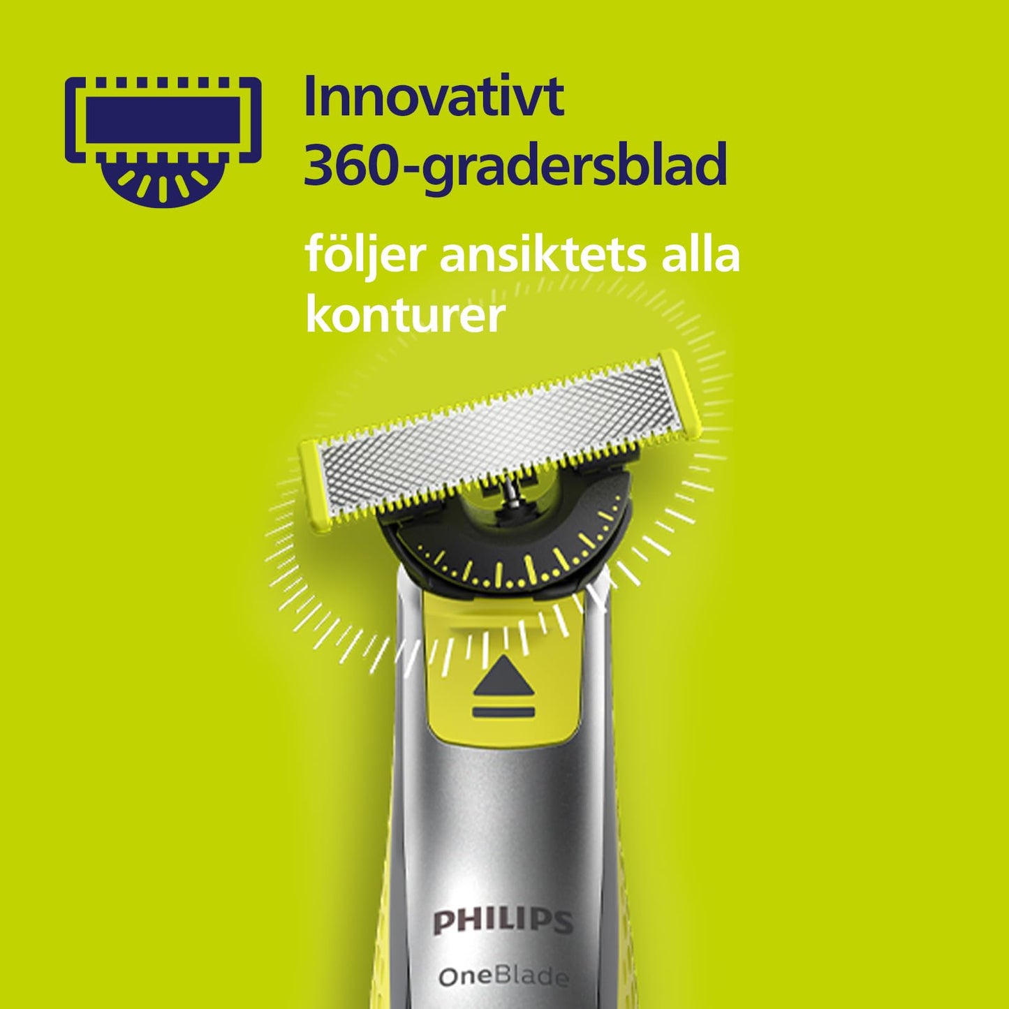 Philips OneBlade Original 360-rakblad för alla OneBlade- och OneBlade Pro-modeller, 2-pack (modell QP420/60)