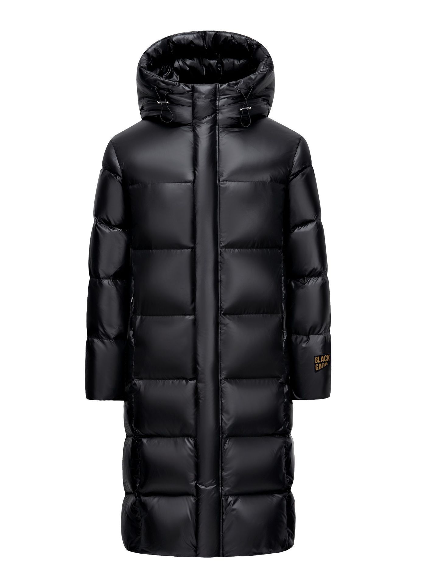 Goose Down Black Gold Down Jacket Thickened Long Section Over The Knee