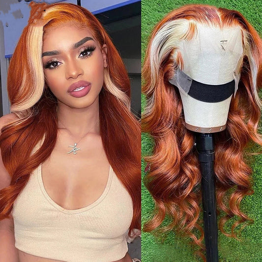 Ginger Body Wave Lace Front Paryk 613 Blond Farvet