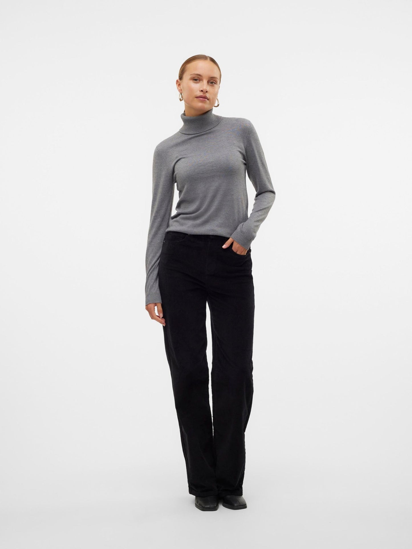 VERO MODA dam Vmiris Ls polotröja Ga Noos Stickad tröja