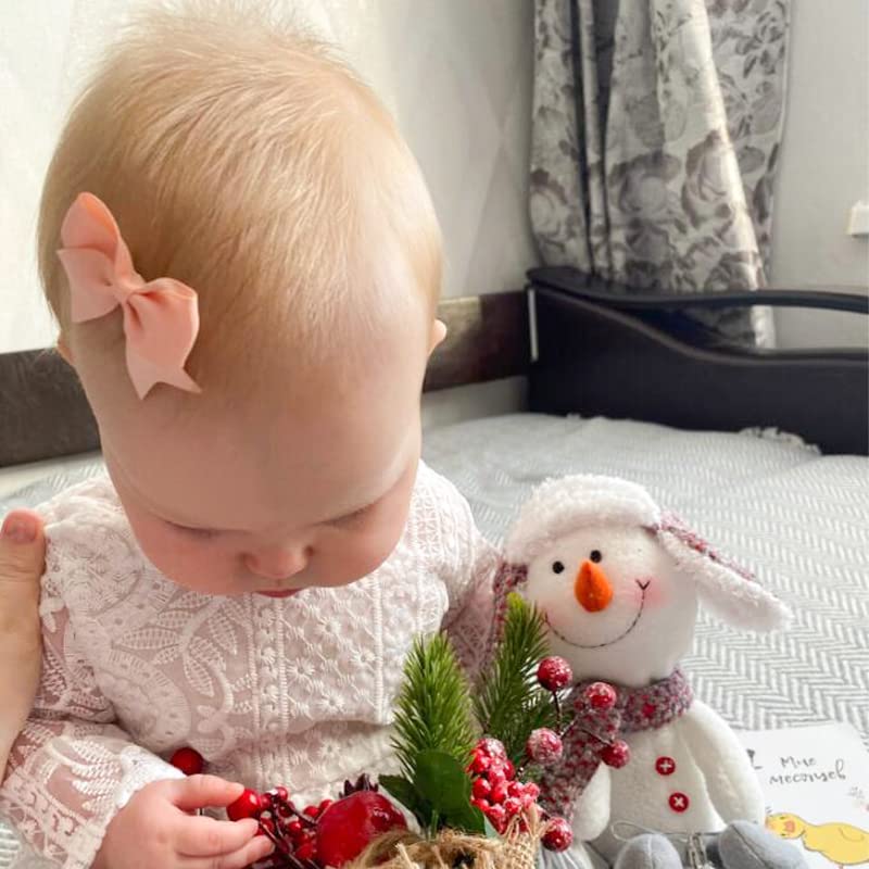 JOYOYO 40 st minihårrosetter med helfodrade alligatorklämmor glitter band rosetter baby hårklämmor håraccessoarer för spädbarn småbarn barn