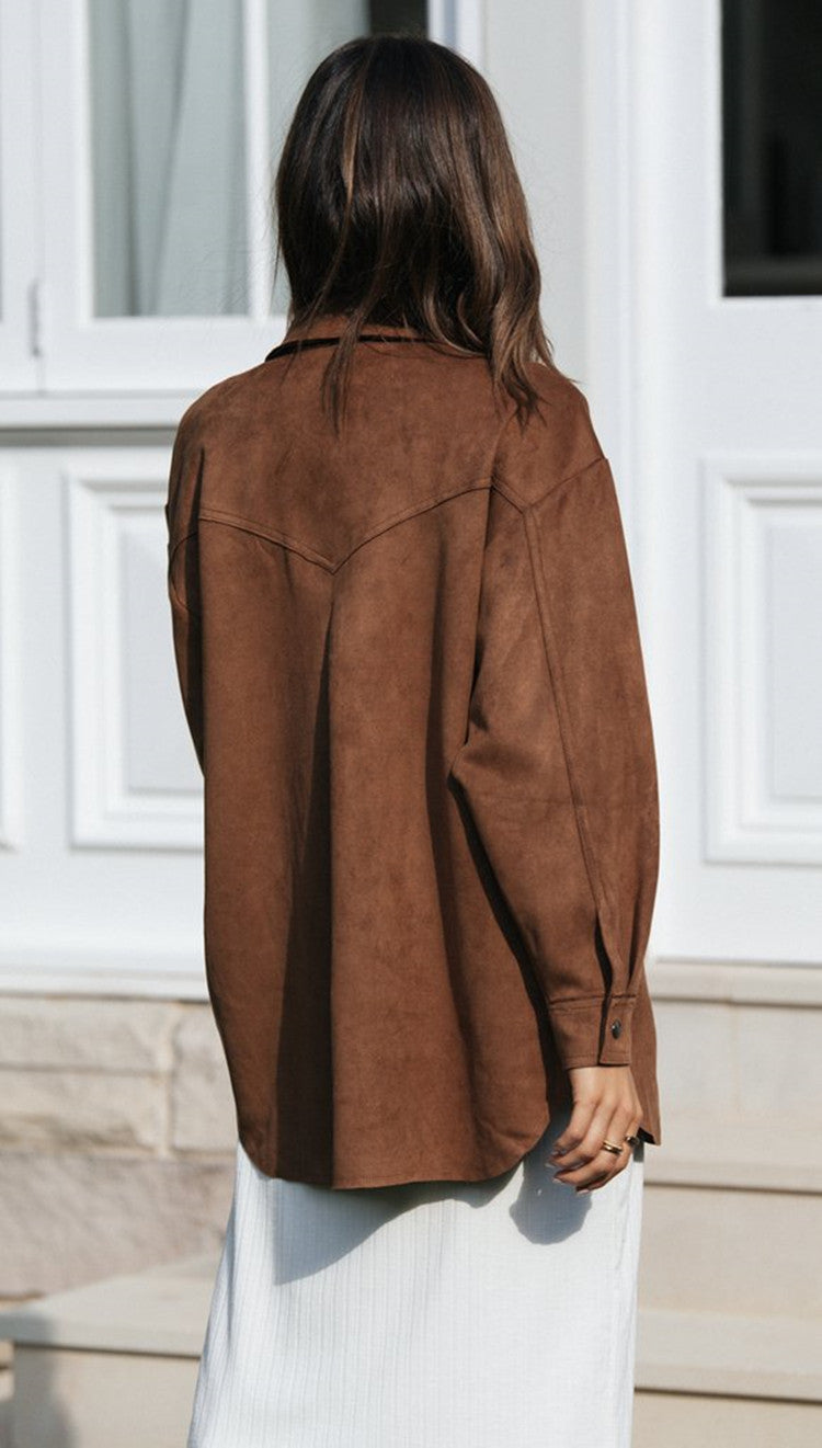 New Autumn And Winter European And American Women's Corduroy Loose Casual Jacket