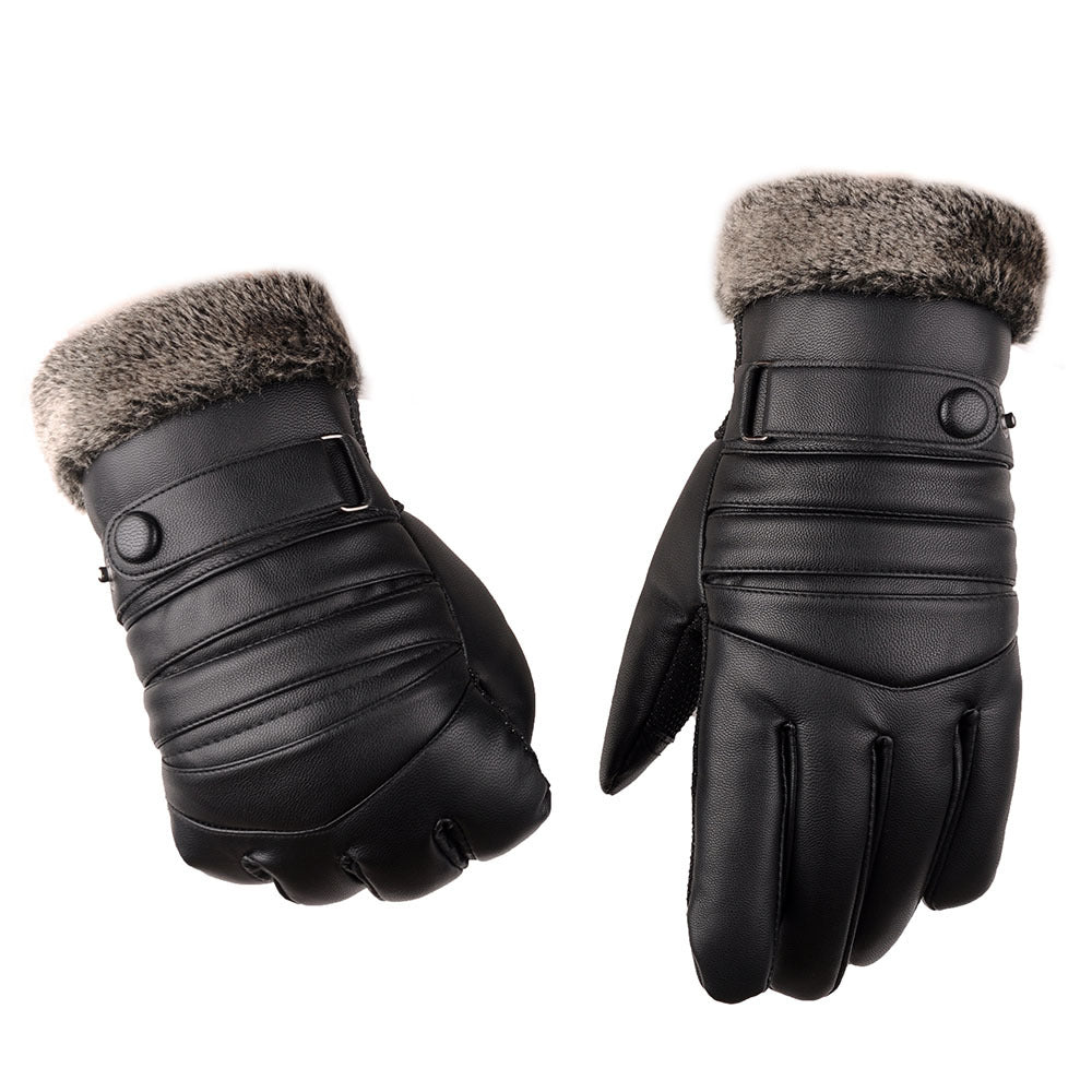 Men's touch screen gloves thickened