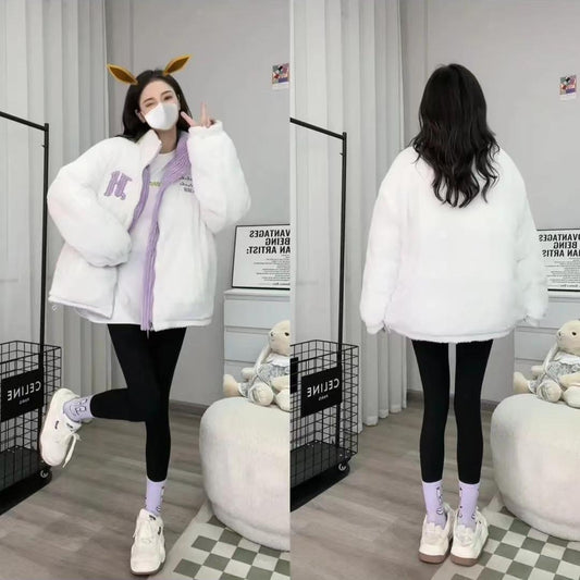 Casual All-matching Loose Cotton Coat