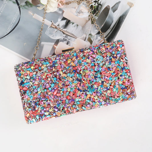 Women's Diamonds Bag High Sense Banquet Dress Garment Bag