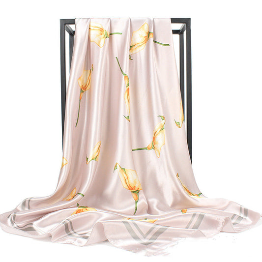Silk Scarf Women 90x90cm Silk Large Square Scarf