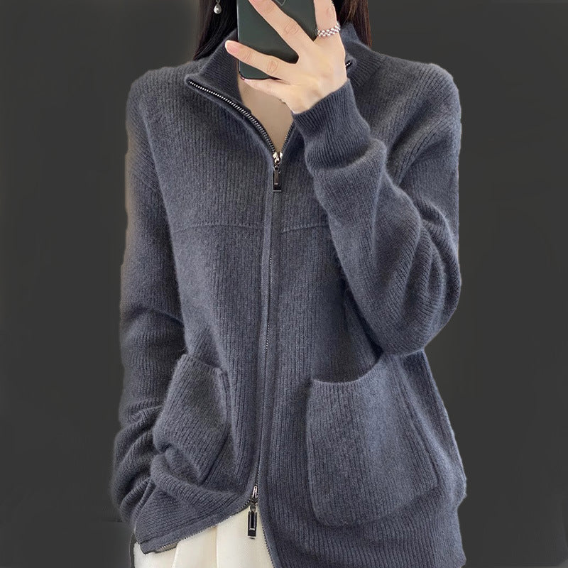 Spring And Autumn New Solid Color Loose Slimming Sweater