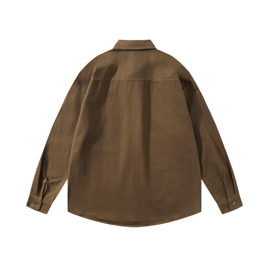 College Style Tie Loose Long Sleeve Shirt Boys