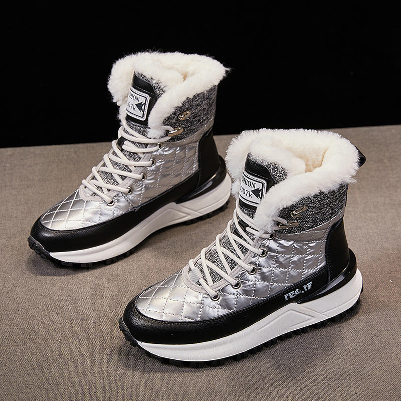 Ladies Thick-soled And Velvet Thick Warm Cotton Boots