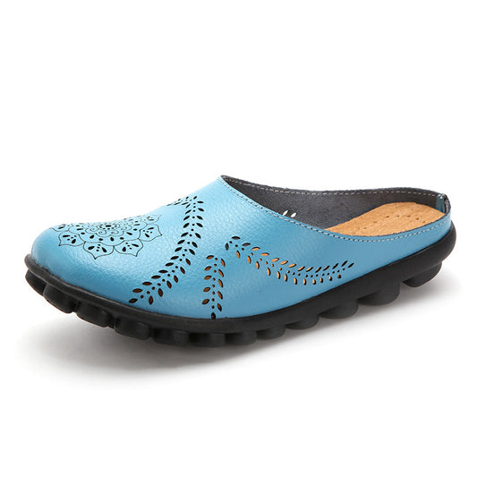 Summer New Slippers Mother Shoes Casual Low-Cut Flat Peas Women'S Shoes