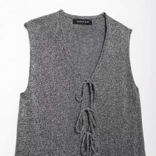Women's European And American Knitted Vest Cardigan