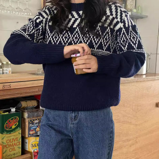 Fashionable Retro Pattern Sweater For Women