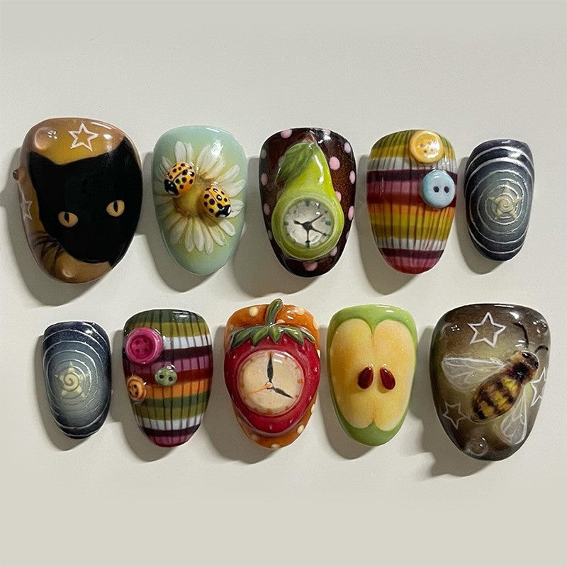 Women's Three-dimensional Flower Butterfly Love Nail Sticker