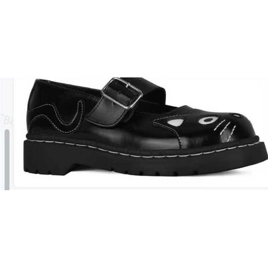 New Autumn Womens Cat-themed Shoes With Thick Soles