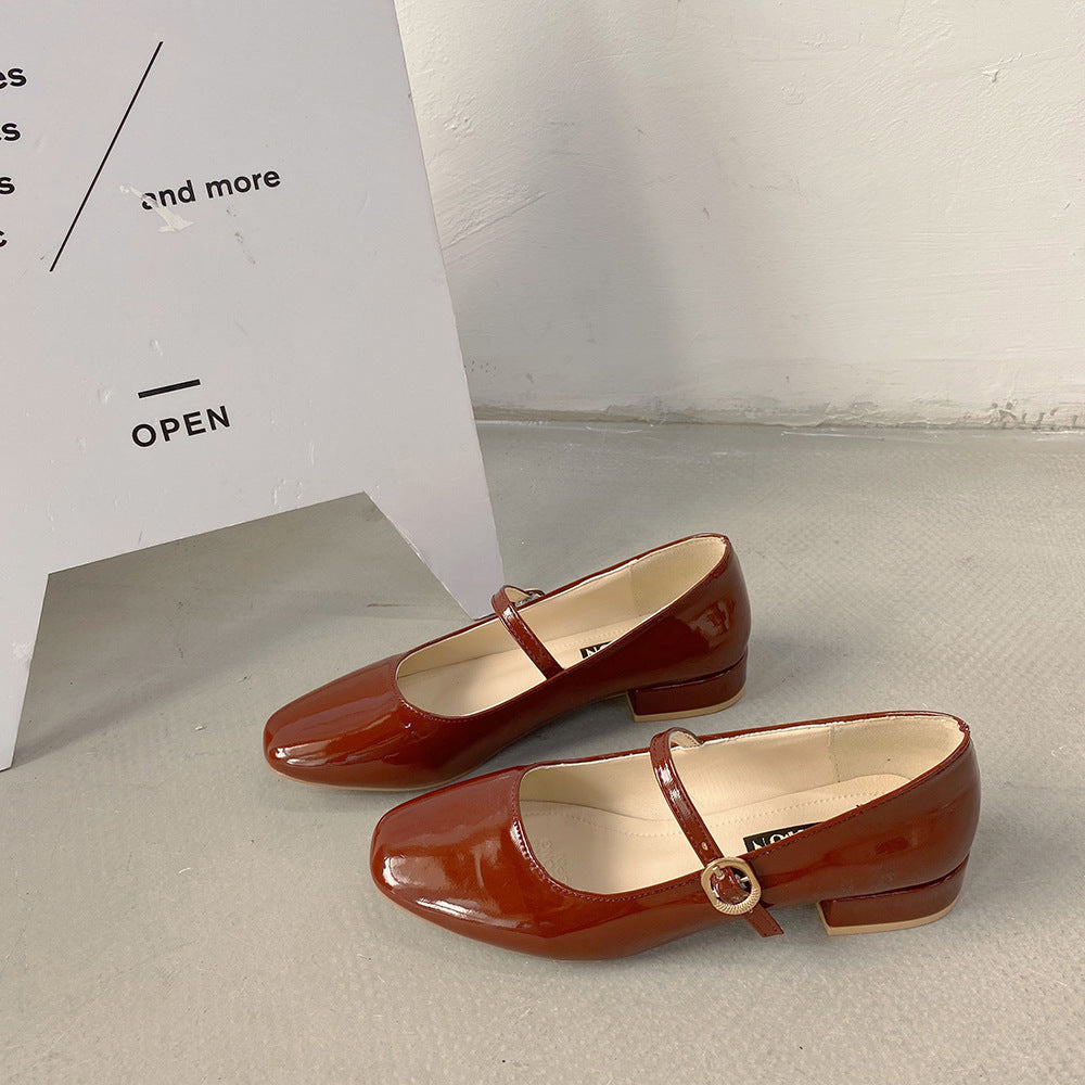 New Thick Heel Square Toe Women's Pumps