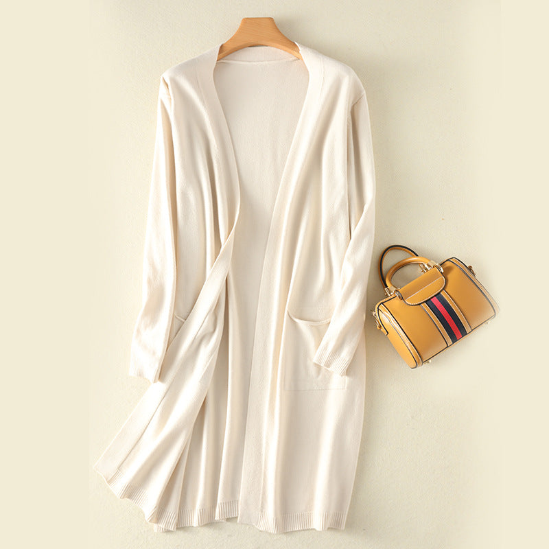 Mid-length Sweater Loose-fitting Jacket